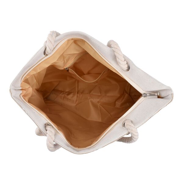 Jute Handtasche, Schmetterlings-Muster, 42x34 cm, Schmetterling image number 6