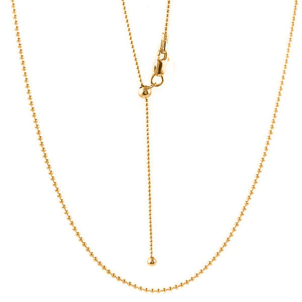 LIMITIERTE AUFLAGE - Verstellbare Kugelkette, ca. 60 cm, 925 Silber Vergoldet image number 0