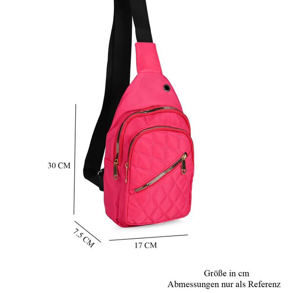 Stepp-Slingtasche mit RFID-Schutz und Kopfh&ouml;rer&ouml;ffnung, Gr&ouml;&szlig;e: 17x7,5x30cm, Rosa image number 7