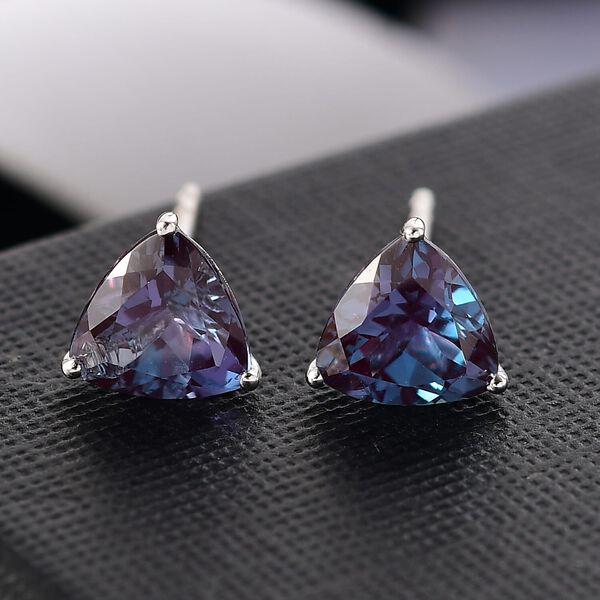 AAA Lab Created Smaragd Ohrringe 417 Gold ca. 3,30 ct. image number 1