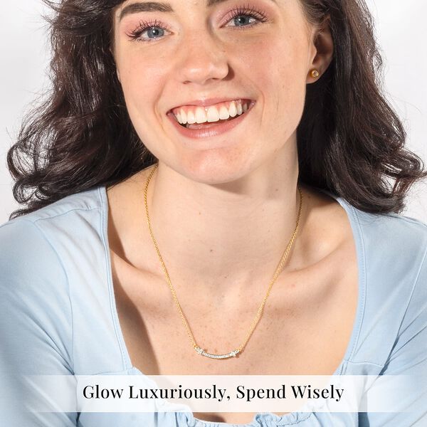 LUXURIANT DIAMOND - Lab Grown Diamant SI Halskette ca. 45 cm 925 Silber 750 Gelbgold Vermeil (7-8 Werktage Lieferzeit) ca. 0.33 ct image number 1