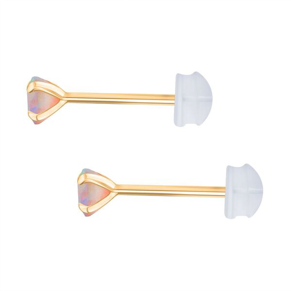 AAA Nat&uuml;rliche, &auml;thiopische Welo Opal Ohrringe in 375 Gold - 0,70 ct. image number 3