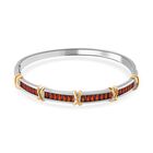 Roter Zirkonia Armreif ca. 19 cm, bicolor