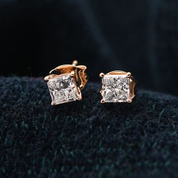 LUXURIANT SGL zertifizierte VS-EF Labor Diamant Ohrringe in 585 Gold - 1 ct.