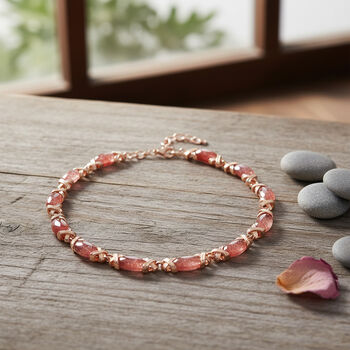 Kirschquarz 45+5cm Halskette - 250 ct.