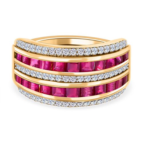 AAA Rubin und Zirkon Ring - 2,69 ct. image number 0