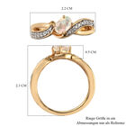 Natürlicher Äthiopischer Opal und Zirkon Ring 925 Silber Vergoldet (Größe 18.00) ca. 0,47 ct image number 6