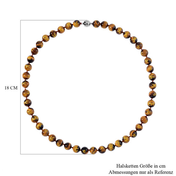 Gelbe Tigerauge-Halskette, 50 cm - 335 ct. image number 4