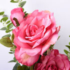 THE 5TH SEASON: Glasvase mit 2 pinken Rosen, Kunstblumen, Größe 12x20x50 cm  image number 1