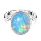 Limitierte Auflage, AAAA Natürlicher, äthiopischer Welo Opal Ring, 950 Platin (Größe 21.00), ca. 5.27 ct