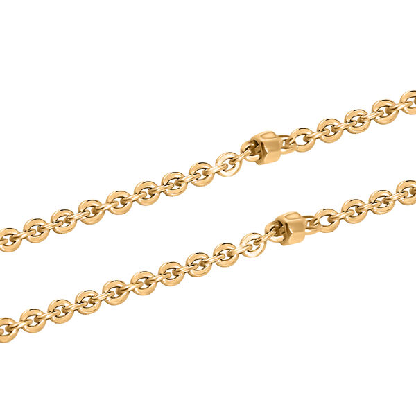 2er-Set Diamantschliff-Ketten mit W&uuml;rfeln, 45cm image number 1