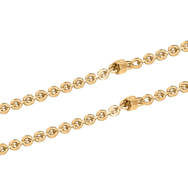 2er-Set Diamantschliff-Ketten mit Würfeln, 45cm image number 1