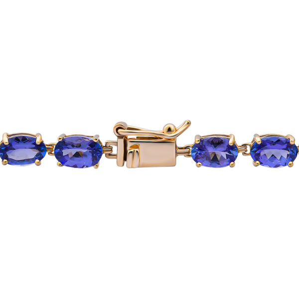 AAA Tansanit-Armband, ca. 19 cm, 585 Gelbgold ca. 11,52 ct image number 2