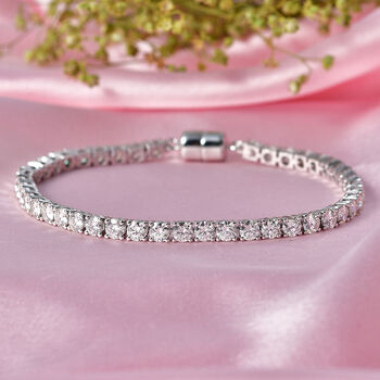 D'Joy Moissanit Armband ca. 19 cm 925 Silber Rhodiniert ca. 9,28 ct.