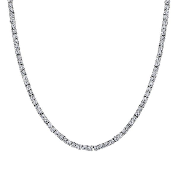 LUXURIANT SGL zertifizierte SI-GH Labor Diamant 45cm Halskette, 925 Silber rhodiniert - 10 ct.