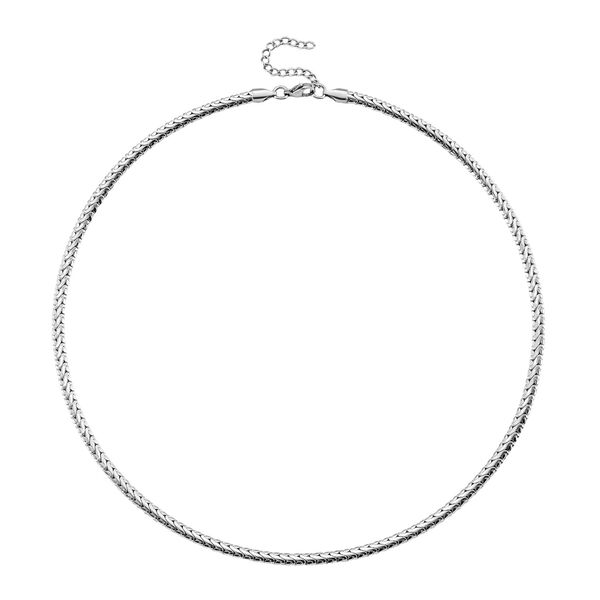 DESIGNER INSPIRIERT - 2er Fancy 316L Edelstahl Ketten Set ca. 50 cm ca. 2,26g, Silberfarben image number 4