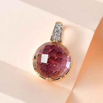 AA afrikanischer Amethyst und Zirkon-Anh&auml;nger - 11,09 ct.