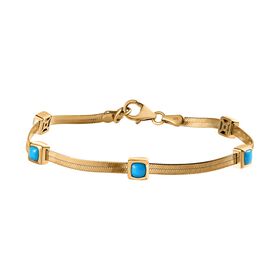 Sleeping Beauty Türkis Armband, 19 cm - 1,71 ct.