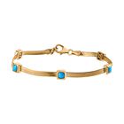 AA Sleeping Beauty Türkis Armband ca. 19 cm 925 Silber Gelbgold Vermeil ca. 1.71 ct