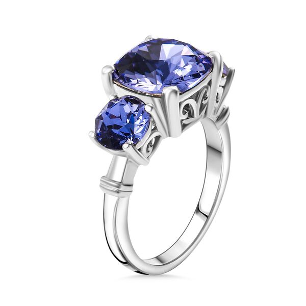 J Francis gefertigt mit SWAROVSKI- Tansanit Swarovski Kristall Ring image number 5