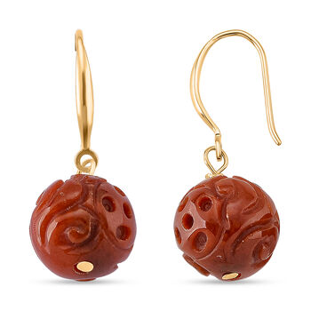 D'Joy rote Jade Ohrringe - 20 ct.