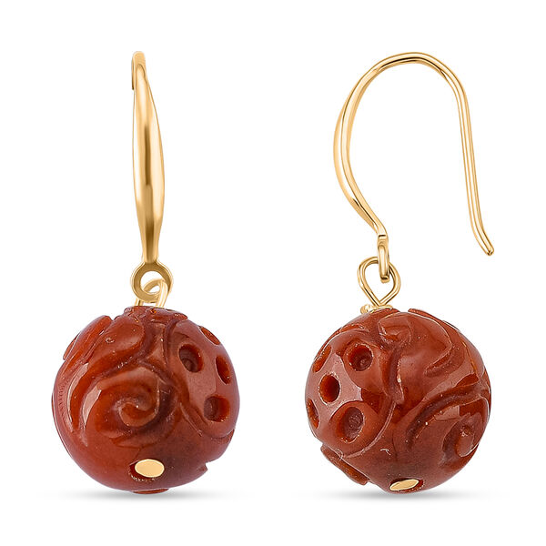 D'Joy rote Jade Ohrringe - 20 ct.