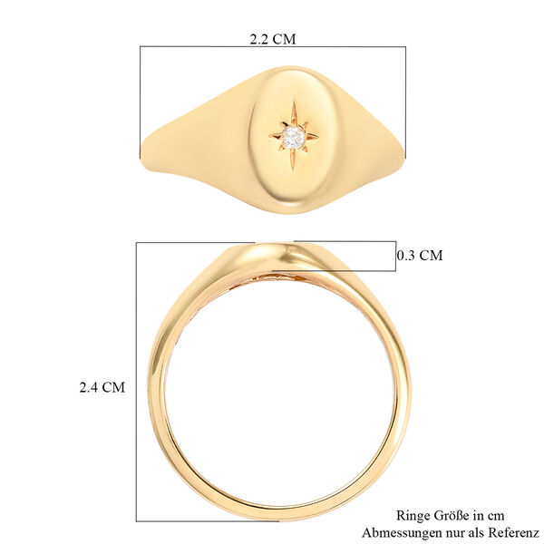 Diamant Ring 925 Silber 585 Vergoldet image number 6