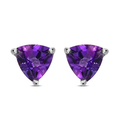 Afrikanische Amethyst Ohrringe, 925 Silber ca. 1.25 ct image number 0