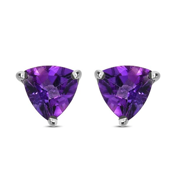 Afrikanische Amethyst Ohrringe, 925 Silber ca. 1.25 ct