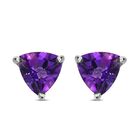 Afrikanische Amethyst Ohrringe, 925 Silber ca. 1.25 ct