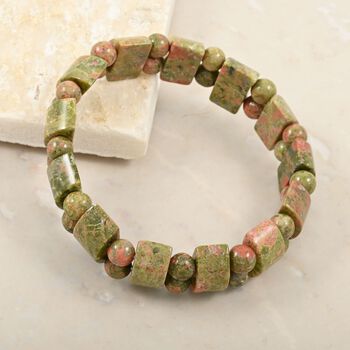 Flexibles Regenbogen Picasso Jaspis Armband - 142,50 ct.