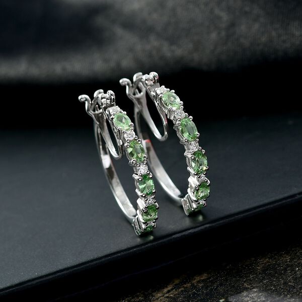 D'Joy Tsavorite Granat und Moissanit Ohrringe - 2 ct. image number 1