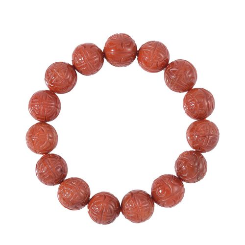Gefärbte rote Jade Armband, (13-15mm), 18 cm, ca. 350.00 ct image number 0