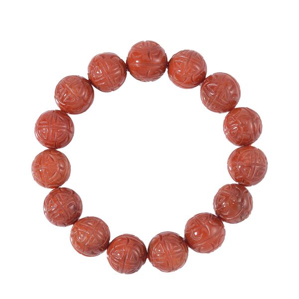Gefärbte rote Jade Armband, (13-15mm), 18 cm, ca. 350.00 ct image number 0