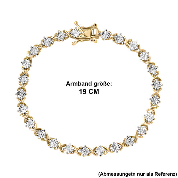EverTrue 19cm Armband mit Diamantakzenten in Goldton image number 5