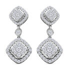 Weiße Diamant I1 G-H Ohrringe, 585 Gold, ca. 1.50 ct