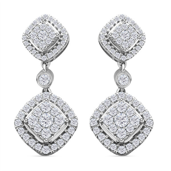 Wei&szlig;e I1 G-H Diamant-Ohrringe in 585 Wei&szlig;gold - 1.50 ct