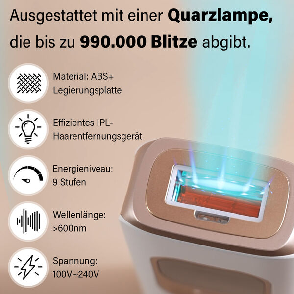 Seidenweich Haarentfernungsger&auml;t zur dauerhaft sichtbaren Haarentfernung, mit modernster IPL-Technologie, inkl. Zubeh&ouml;r image number 5