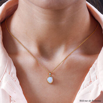 Nat&uuml;rlicher &auml;thiopischer Opal und Zirkon-Anh&auml;nger in Silber