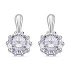 Moissanit Ohrringe 925 Silber rhodiniert ca. 5,16 ct.