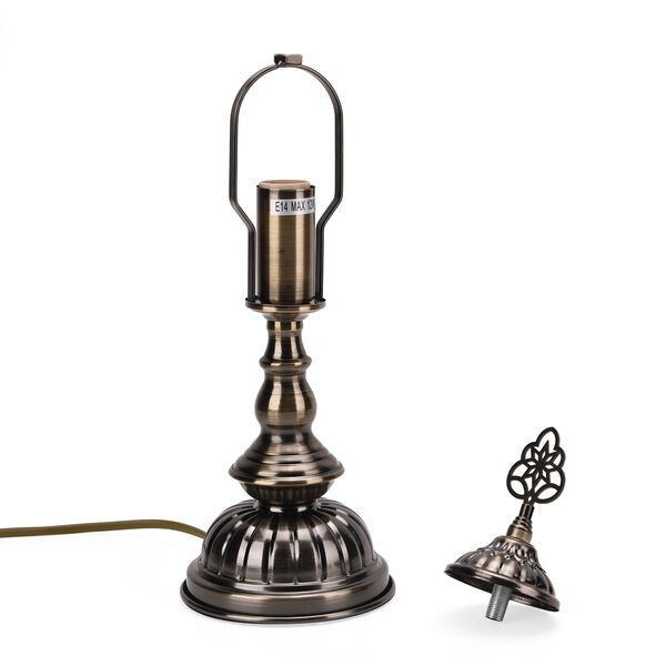 Türkische Mosaik-Tischlampe im marokkanischen Stil, 17×28 cm, Mehrfarbig, Handgefertigt image number 6