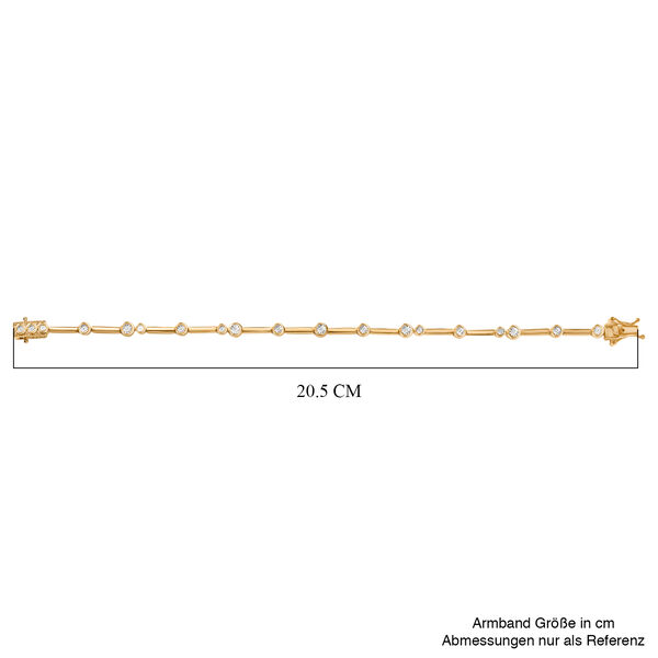 EverTrue 19cm Armband mit Diamantakzenten in Goldton image number 5