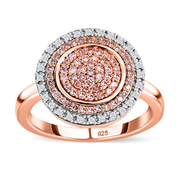 Rosa und weißer Diamant-Ring - 0,50 ct. image number 4