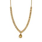 Citrin Halskette, ca. 45 cm, 925 Silber vergoldet, ca. 37.13 ct