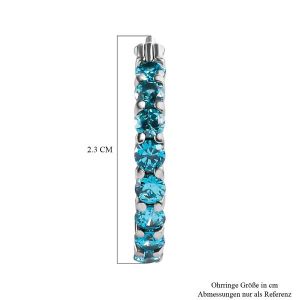 Aqua Zirkonia Ohrringe  Edelstahl ca. 5.12 ct image number 5