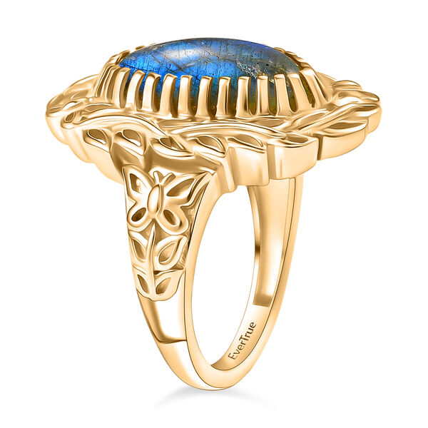 EVER TRUE AAA Labradorit Ring Nickelfreies Messing (Gr&ouml;&szlig;e 17.00) ca. 4,92 ct image number 5