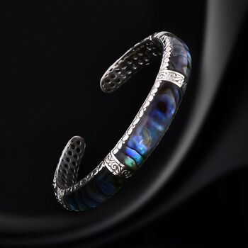 Royal Bali Kollektion- Abalone Muschel Armreif, 19cm