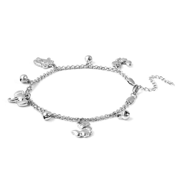 Schlichtes Schmuck Armband/Fu&szlig;kette ca.23 cm Edelstahl image number 3