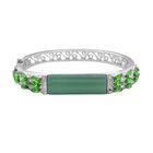 Grüner Aventurin, neongrüner Kristall Armreif, ca. 18 cm