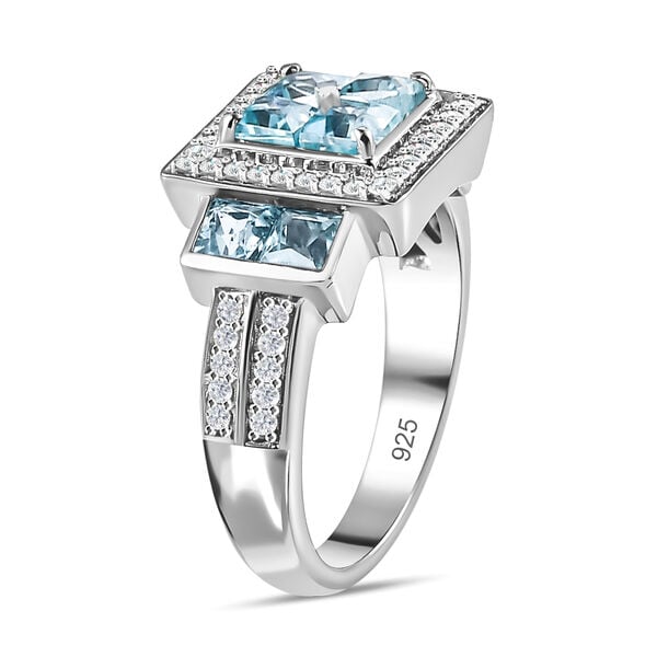 AA blauer Zirkon-Ring - 2,54 ct. image number 5